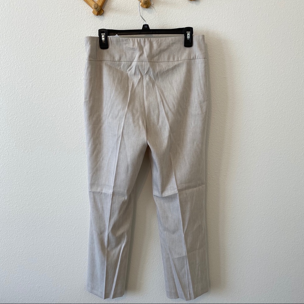 Lisette L Montreal Beige Stretch Linen Ankle Pant - Picture 4 of 6